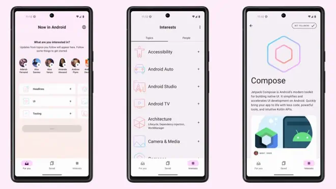 Google lança app 'Now in Android' para mostrar referências nas práticas desenvolvimento, em especial o Kotlin