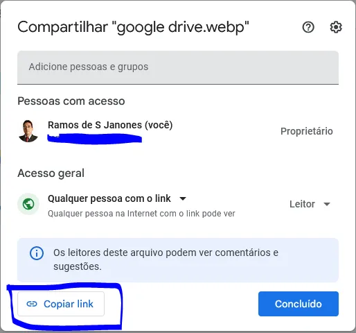 compartilhar arquivo
