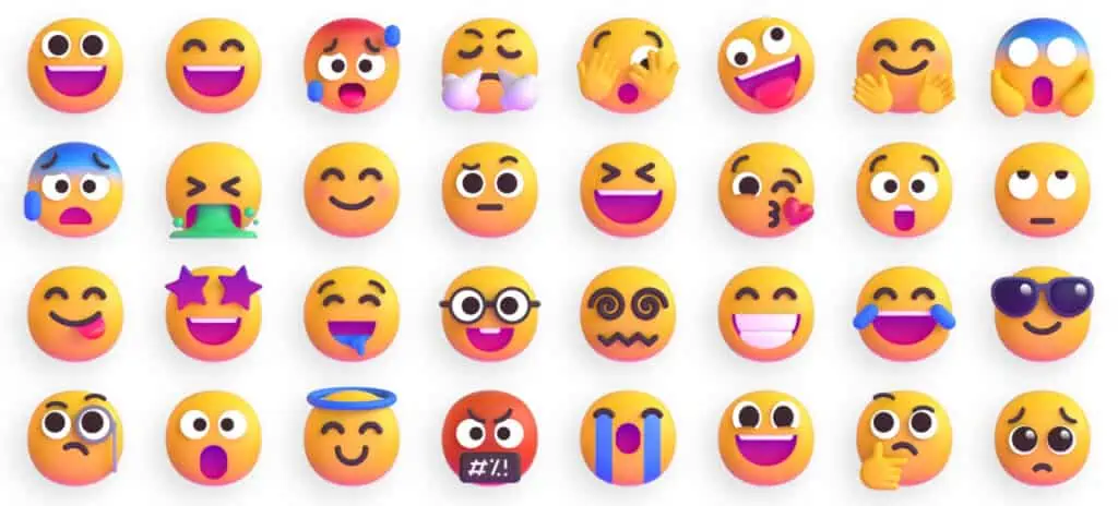 Emojis do Windows 11