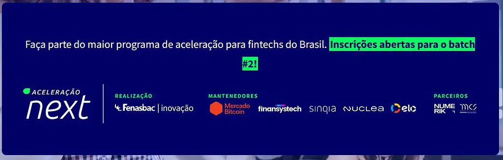 Faca parte do maior programa de aceleracao para fintechs do Brasil Inscricoes abertas para o batch