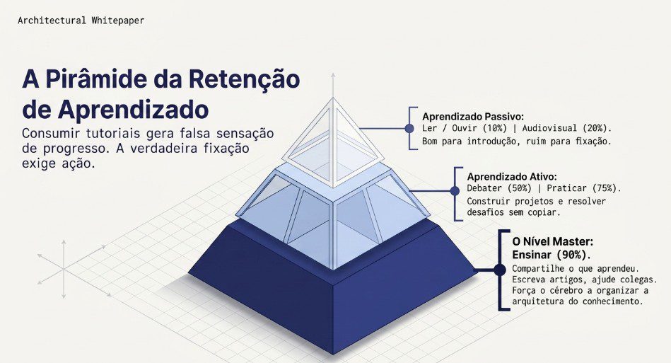 Como aprender a programar, um guia definitivo 11 Como aprender mais - pirâmide de aprendizagem de william glasser